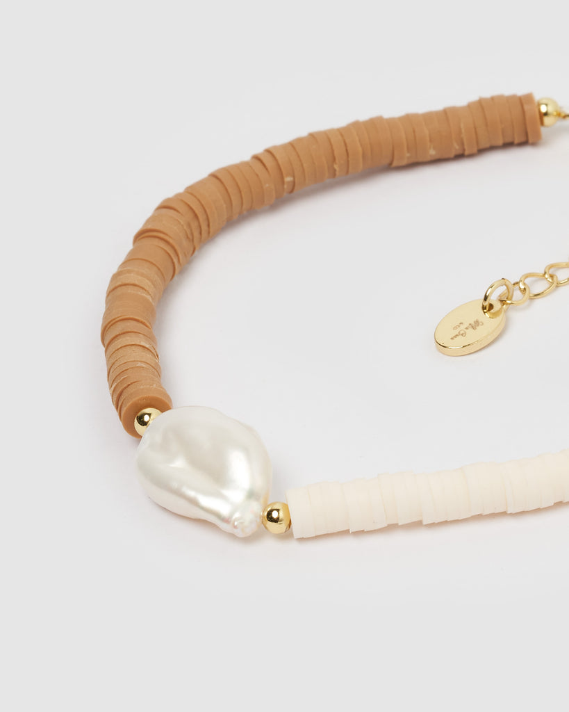 Miz Casa & Co Moana Bracelet Pearl Brown