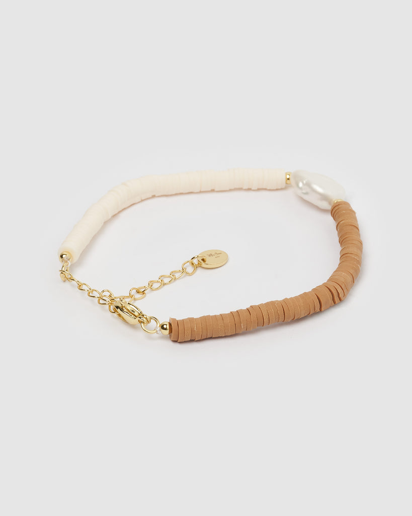 Miz Casa & Co Moana Bracelet Pearl Brown