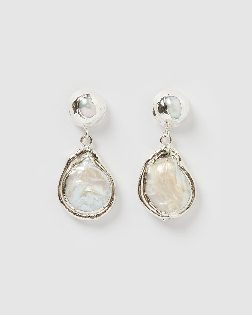 Miz Casa & Co Amberly Earring Silver Pearl
