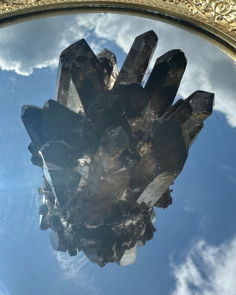 Miz Casa & Co Black Quartz Cluster Crystal