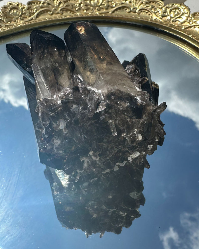 Miz Casa & Co Black Quartz Cluster Crystal