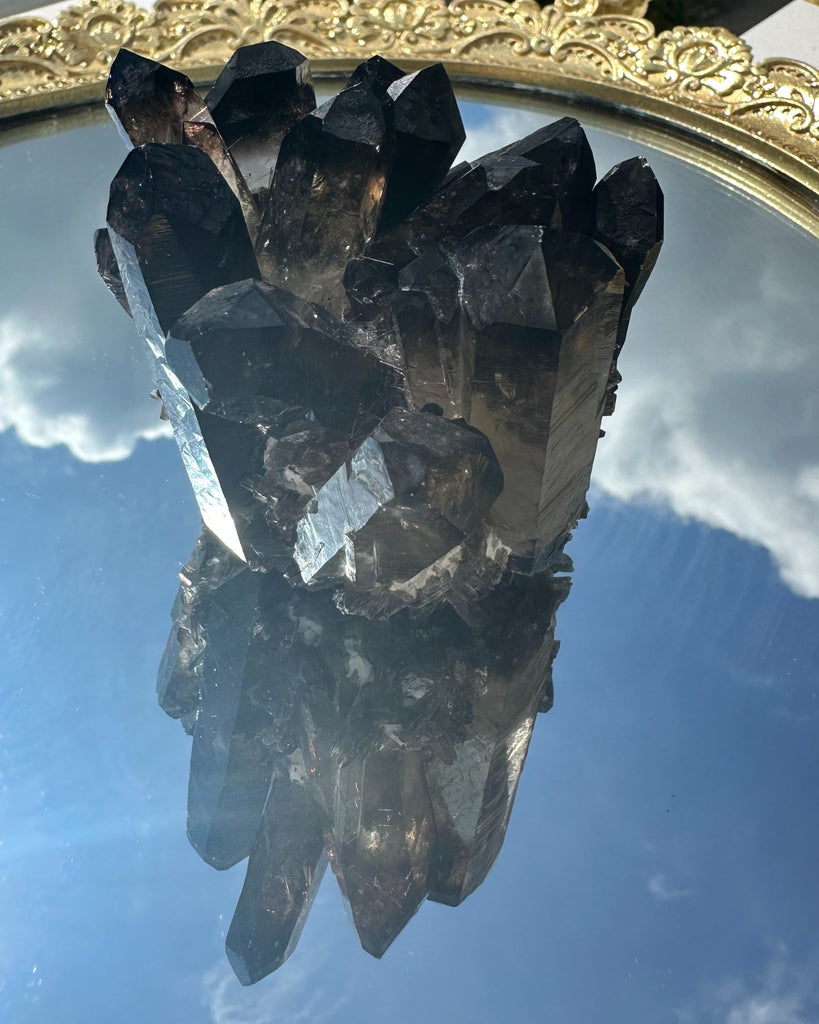 Miz Casa & Co Black Quartz Cluster Crystal