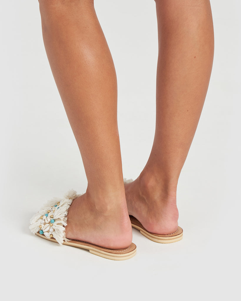 Miz Casa & Co Cabana Sandals Neutral
