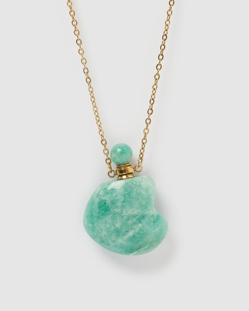 Miz Casa & Co Delilah Necklace Perfume Bottle Turquoise