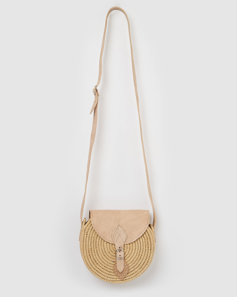 Miz Casa & Co Grace Woven Crossbody Bag Natural