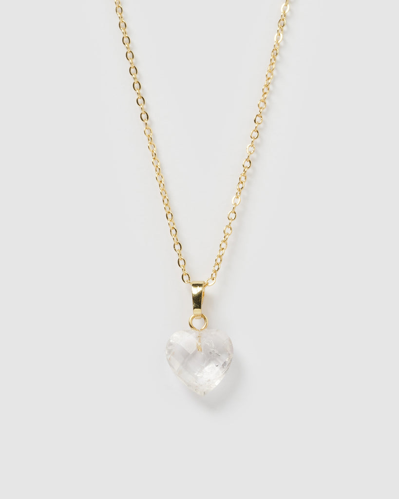 Miz Casa & Co Hart Necklace Clear Quartz