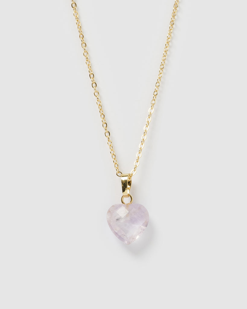 Miz Casa & Co Hart Necklace Rose Quartz