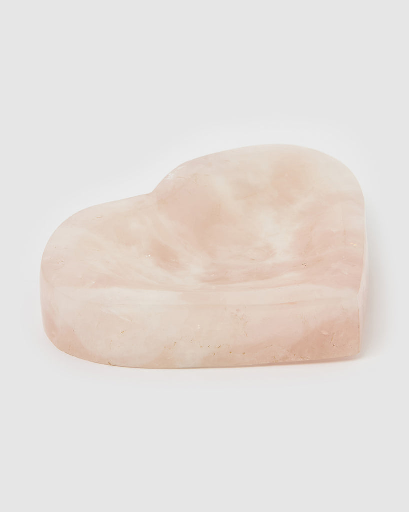 Miz Casa & Co Rose Quartz Heart Dish