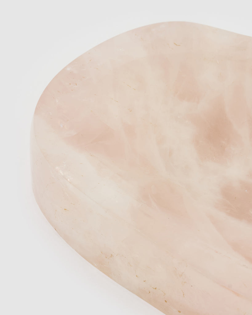 Miz Casa & Co Rose Quartz Heart Dish