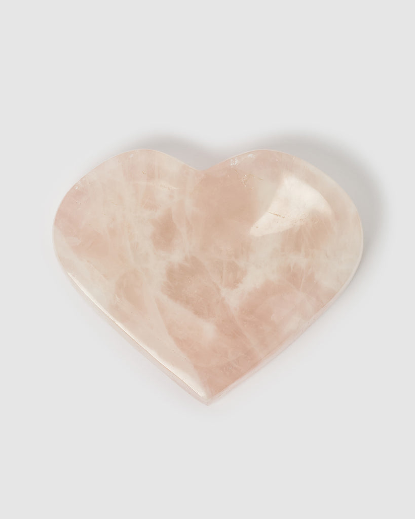 Miz Casa & Co Rose Quartz Heart Dish