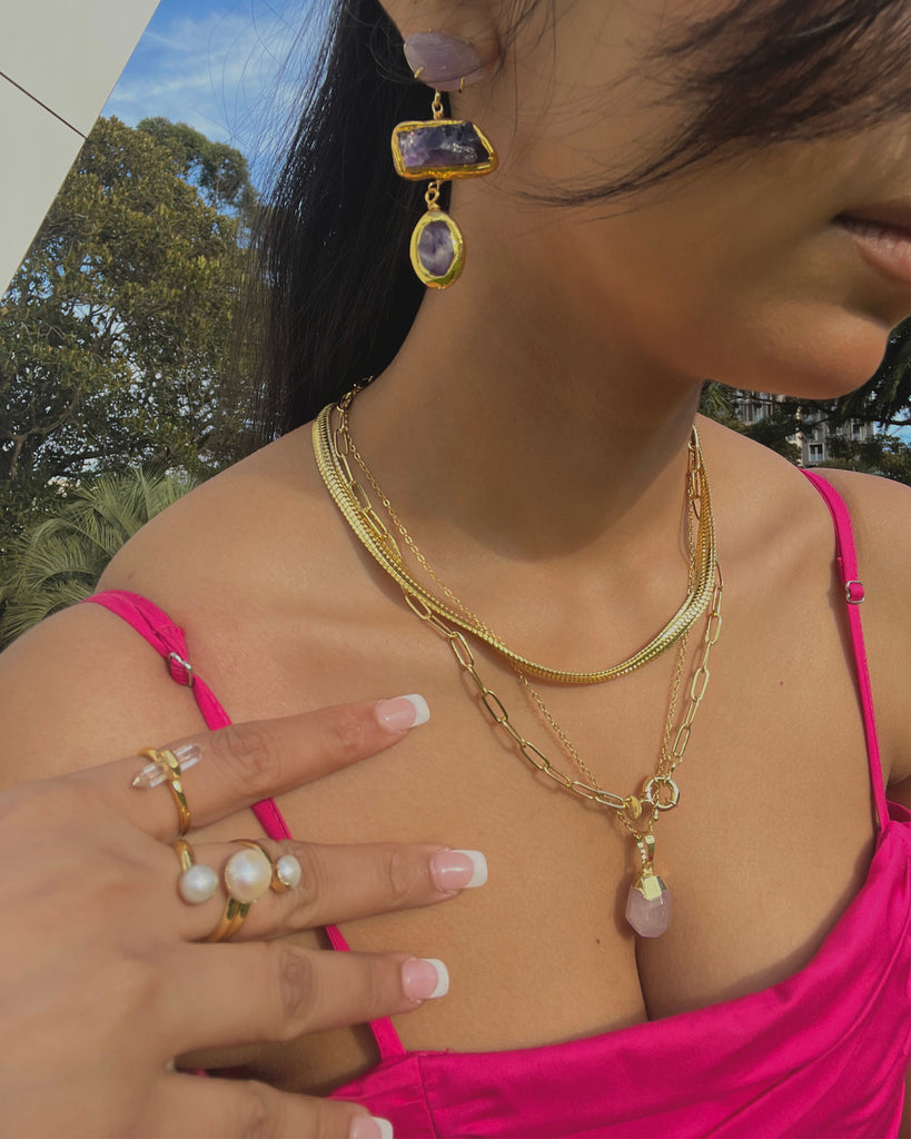 Miz Casa & Co Hope Necklace Rose Quartz