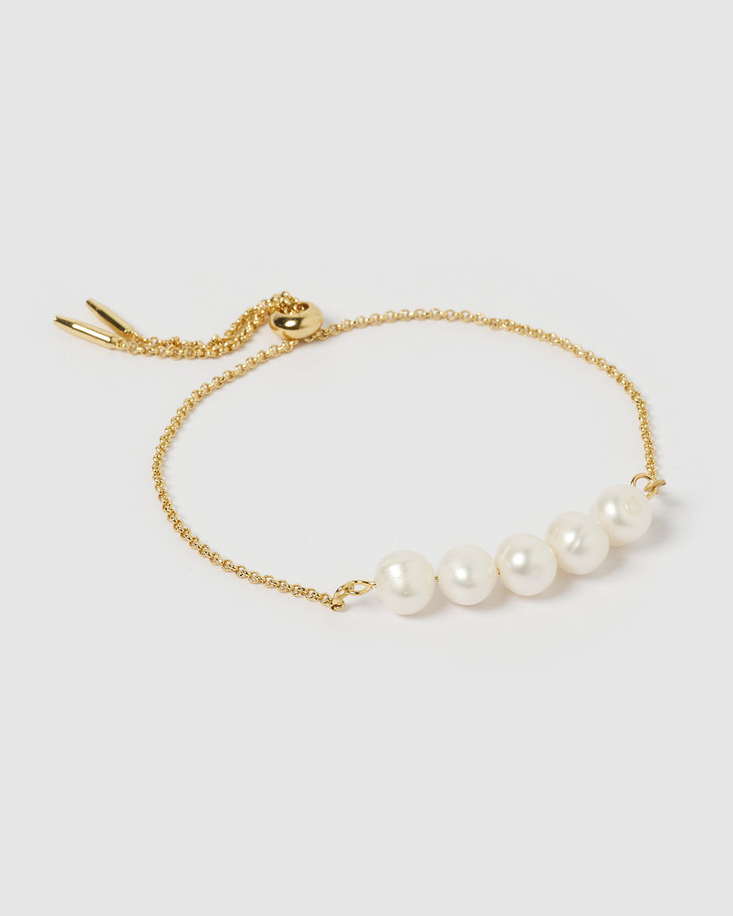 Miz Casa & Co Candice Bracelet Gold Pearl