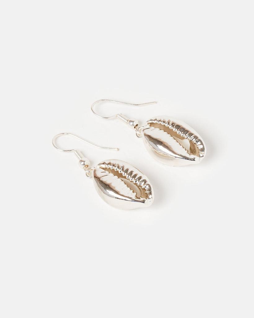 Miz Casa & Co Cowrie Kiss Earrings Silver