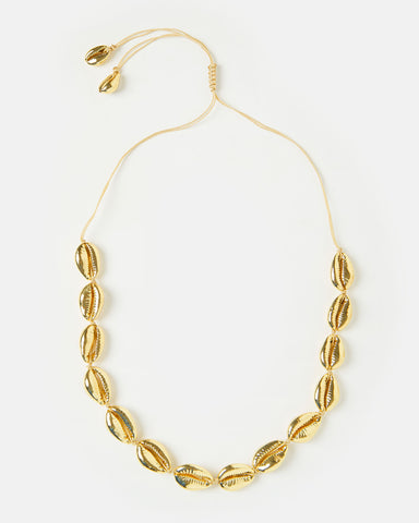 Miz Casa & Co Haika Shell Necklace Gold