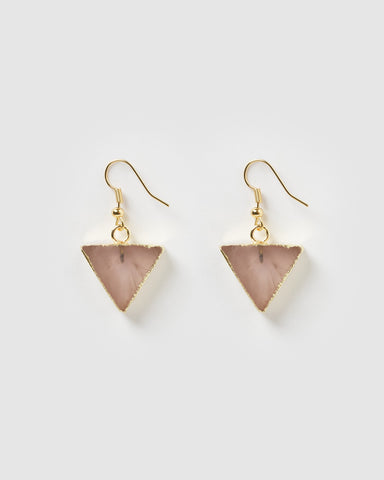 Miz Casa & Co Dusky Stud Earrings Pink Gold
