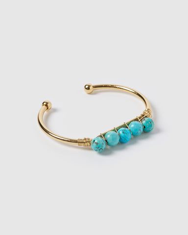 Miz Casa & Co Wonderstruck Necklace Turquoise Gold