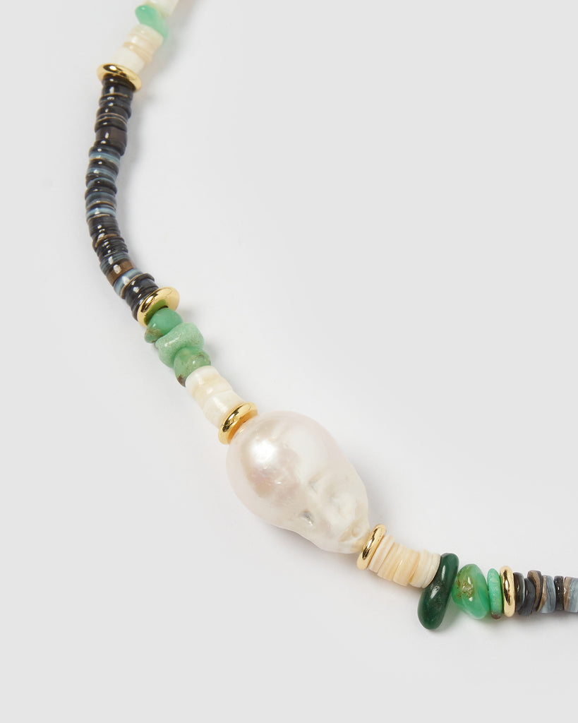 Miz Casa & Co Keilani Choker Blue Green Pearl