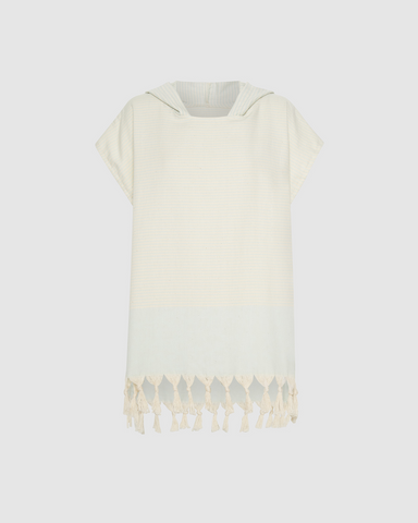 Miz Casa & Co Kids Bondi Turkish Beach Poncho Grey Stripe