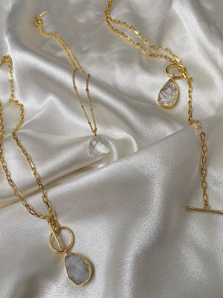Miz Casa & Co Leny Necklace Clear Quartz