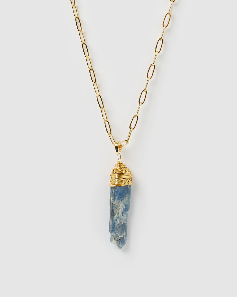 Miz Casa & Co Sadie Necklace Gold Blue Kyanite