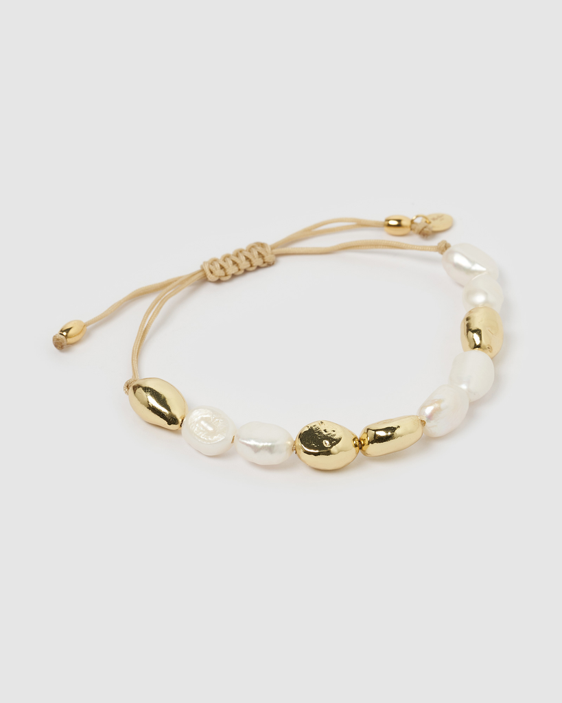 Miz Casa & Co Lucy Bracelet Gold Pearl