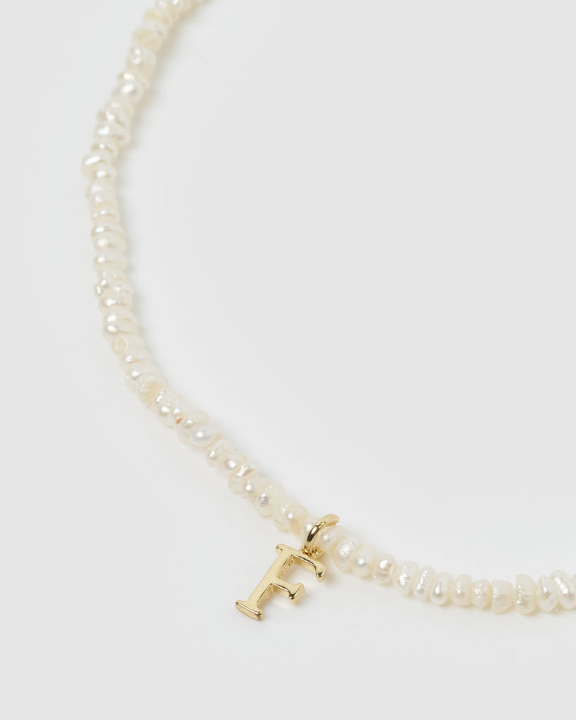 Miz Casa & Co Pearl Letter F Choker