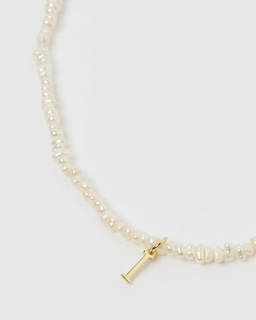 Miz Casa & Co Pearl Letter I Necklace