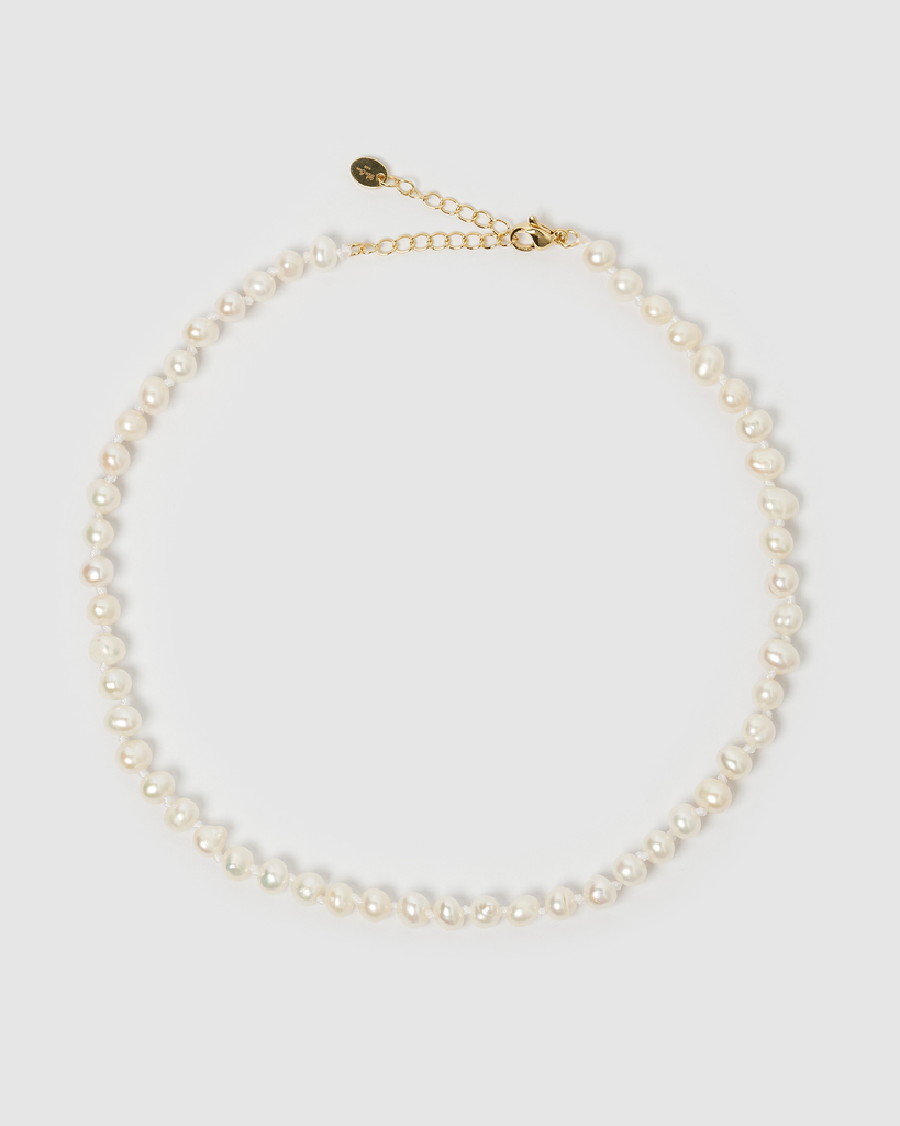 Miz Casa & Co Marcella Necklace Gold Pearl