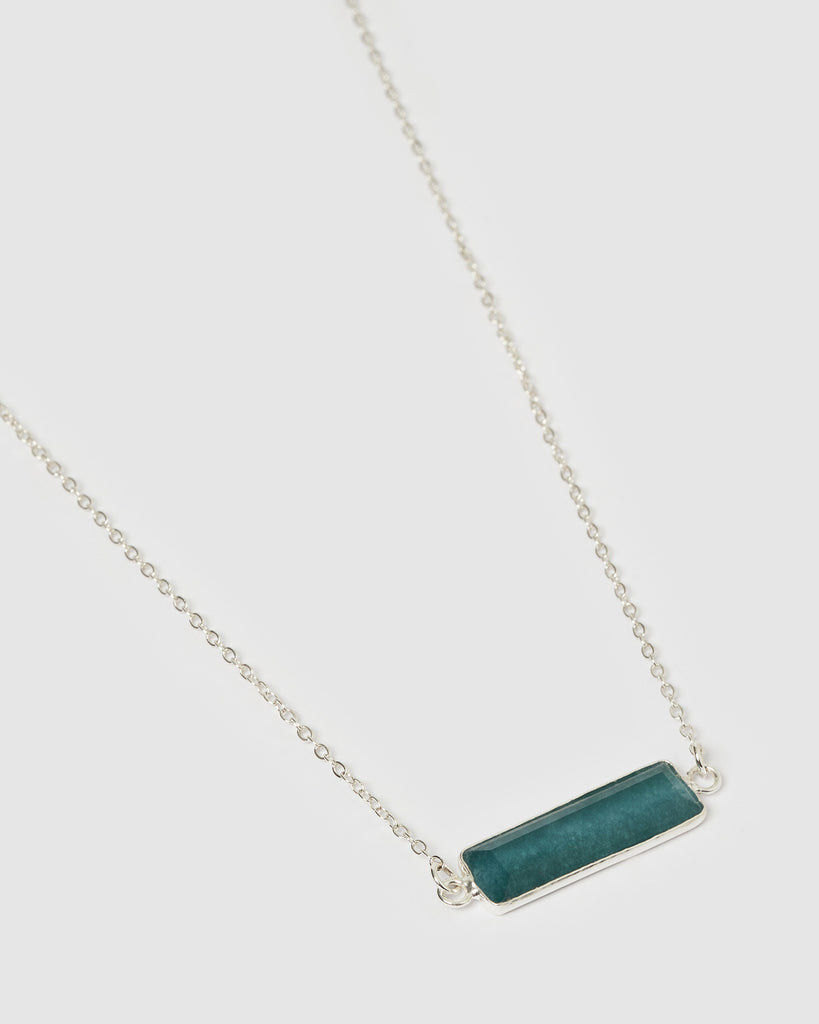 Miz Casa & Co Maz Necklace Silver Jade