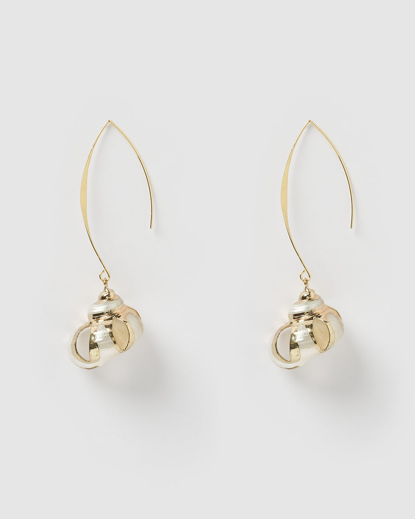 Miz Casa & Co Adrielle Shell Earrings Gold