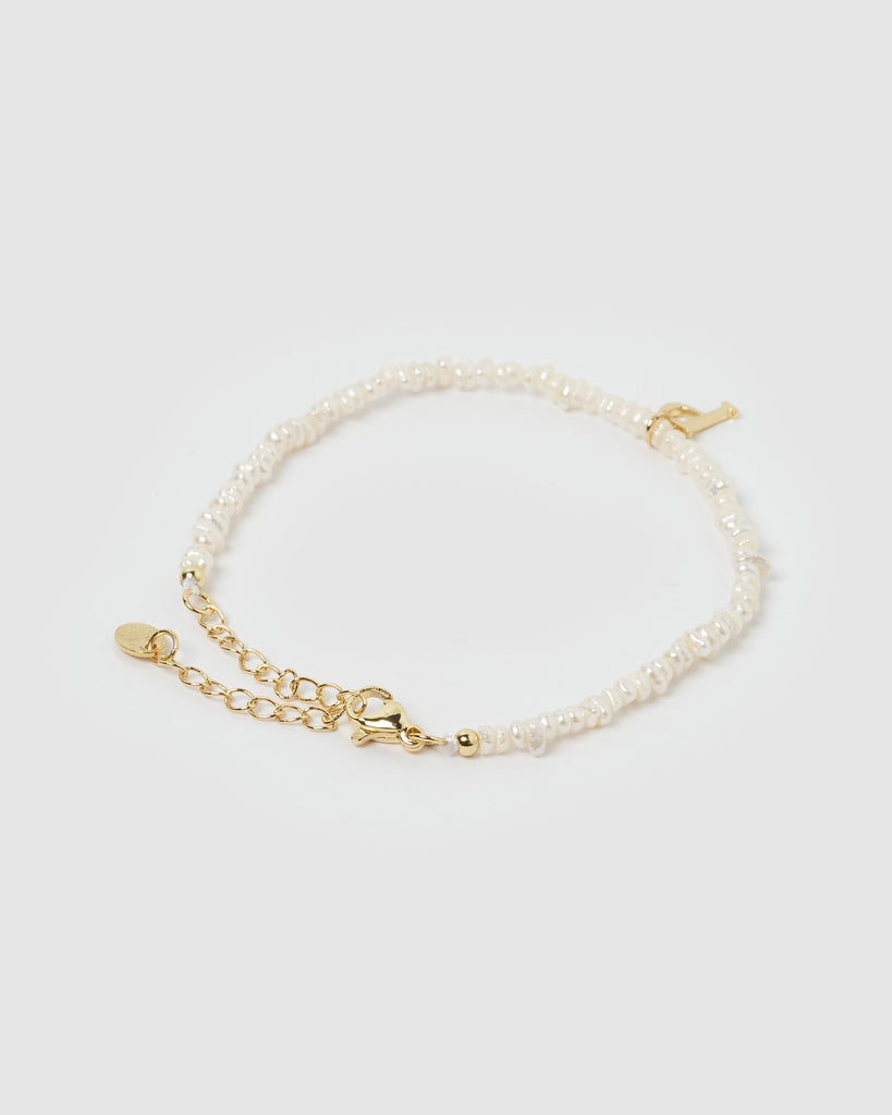 Miz Casa & Co Pearl Letter P Bracelet