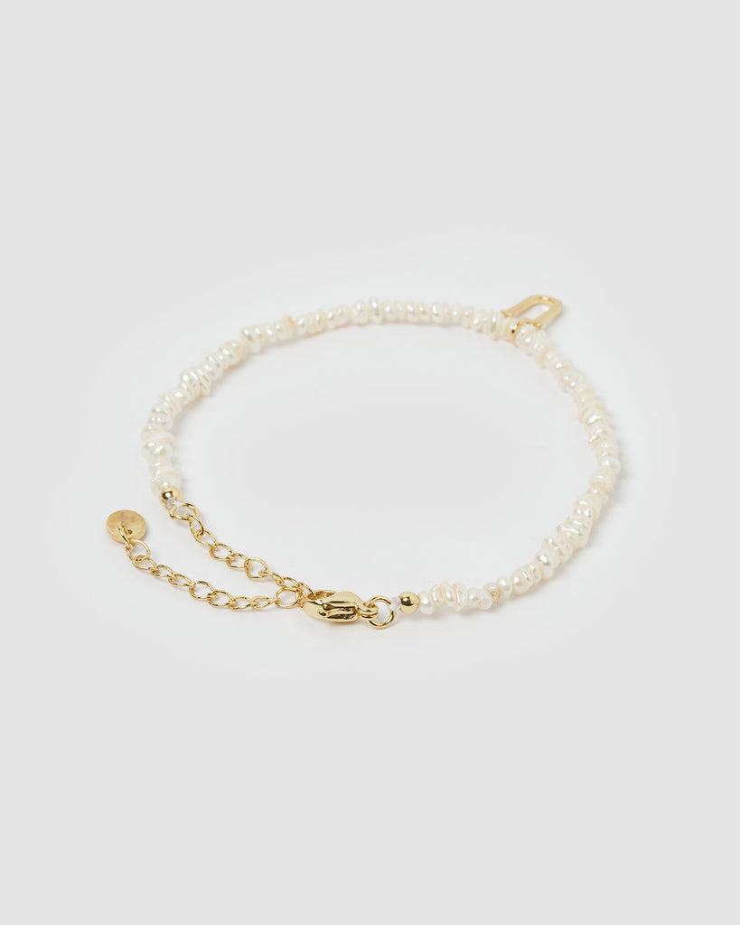 Miz Casa & Co Pearl Letter U Bracelet