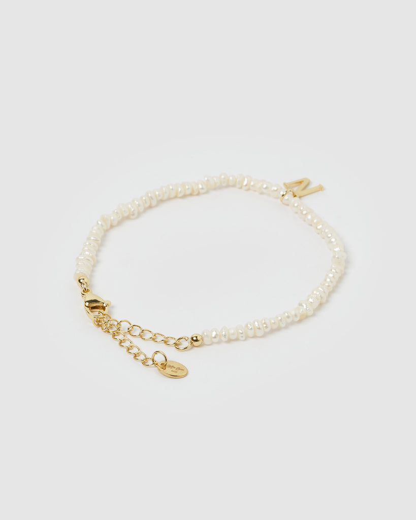 Miz Casa & Co Pearl Letter N Bracelet