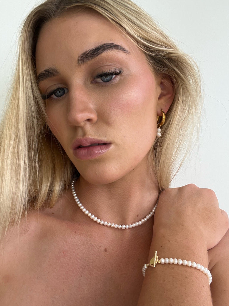 Miz Casa & Co Ava Choker Gold Pearl