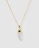 Miz Casa & Co Piper Pendant Necklace Clear Quartz Gold