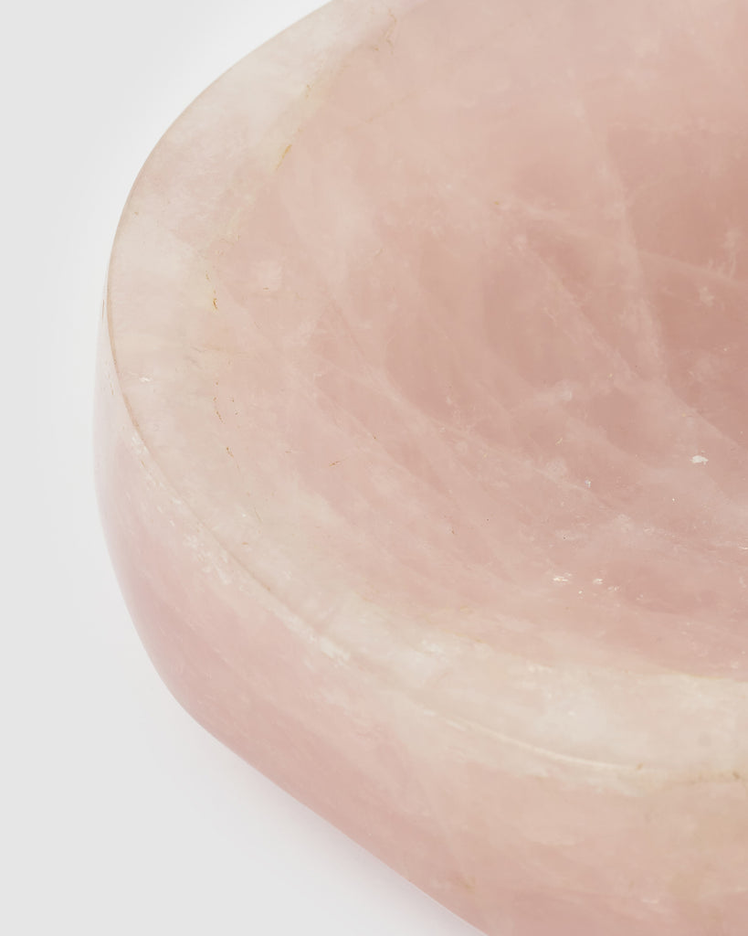 Miz Casa & Co Rose Quartz Crystal Dish