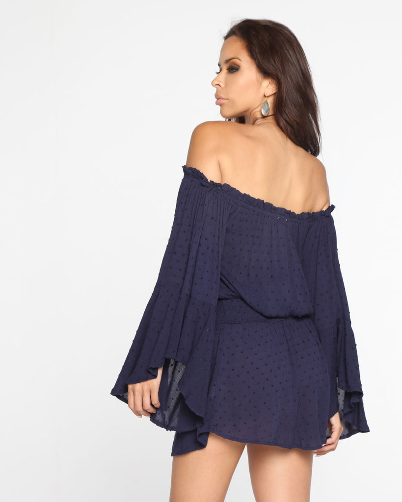 Miz Casa and Co Scarlett Dress Navy (SIZES 8, 12 & 14 ONLY)