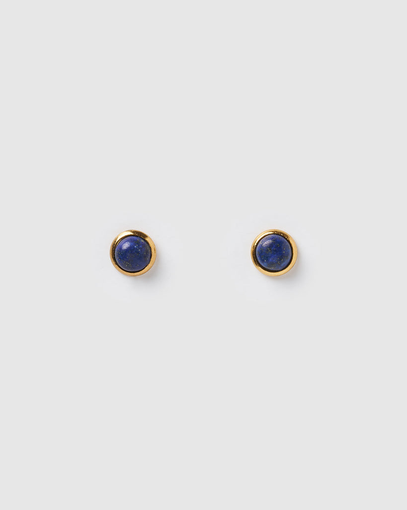 Miz Casa & Co Sunlit Stud Earrings Navy Gold