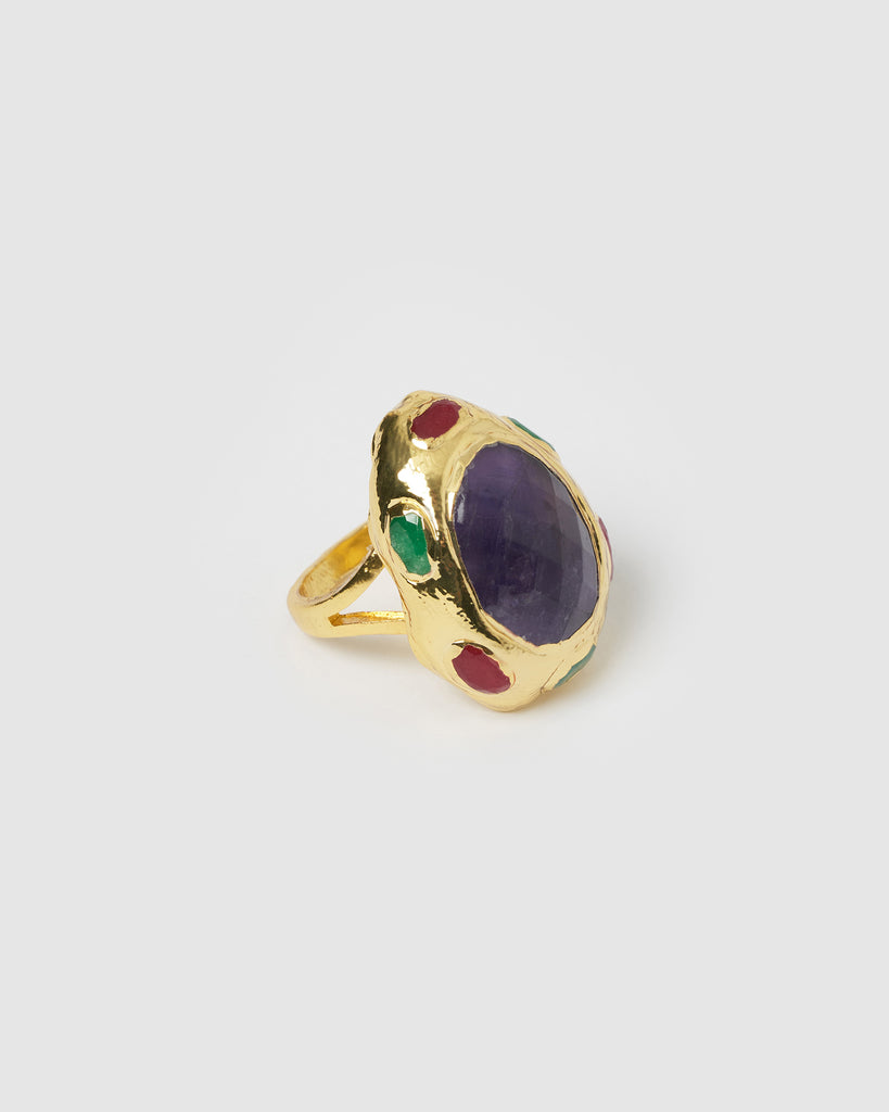 Miz Casa & Co Silvia Ring Gold Amethyst