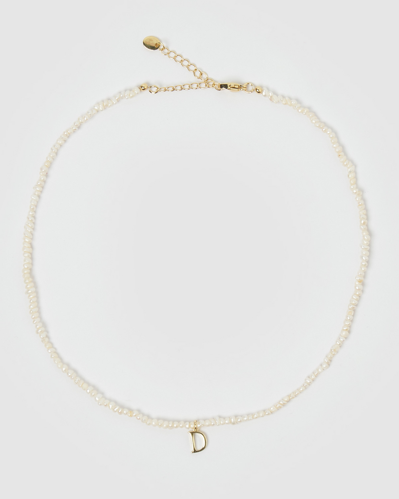 Miz Casa & Co Pearl Letter D Necklace