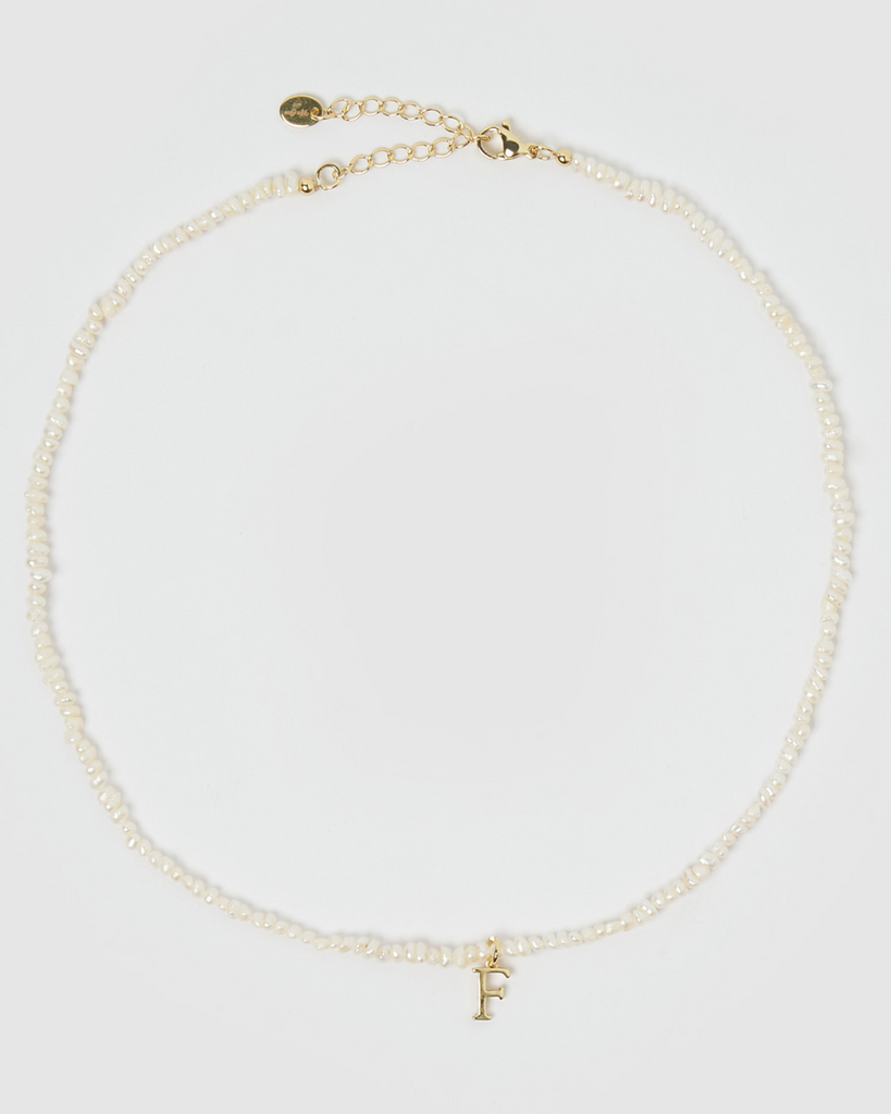 Miz Casa & Co Pearl Letter F Choker