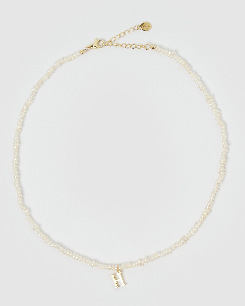 Miz Casa & Co Pearl Letter H Choker