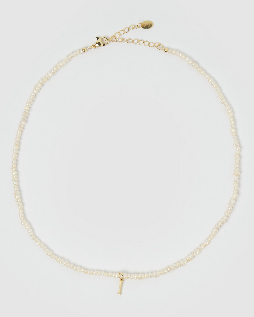 Miz Casa & Co Pearl Letter I Necklace