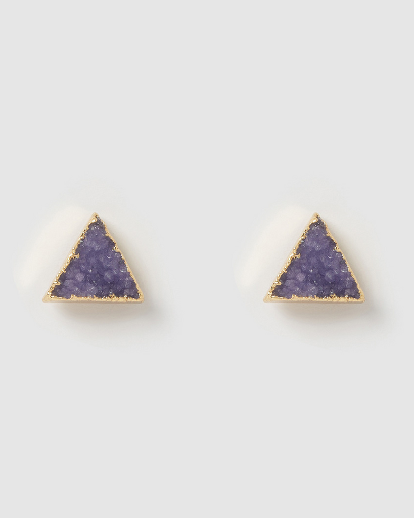 Miz Casa & Co Dusky Stud Earrings Amethyst