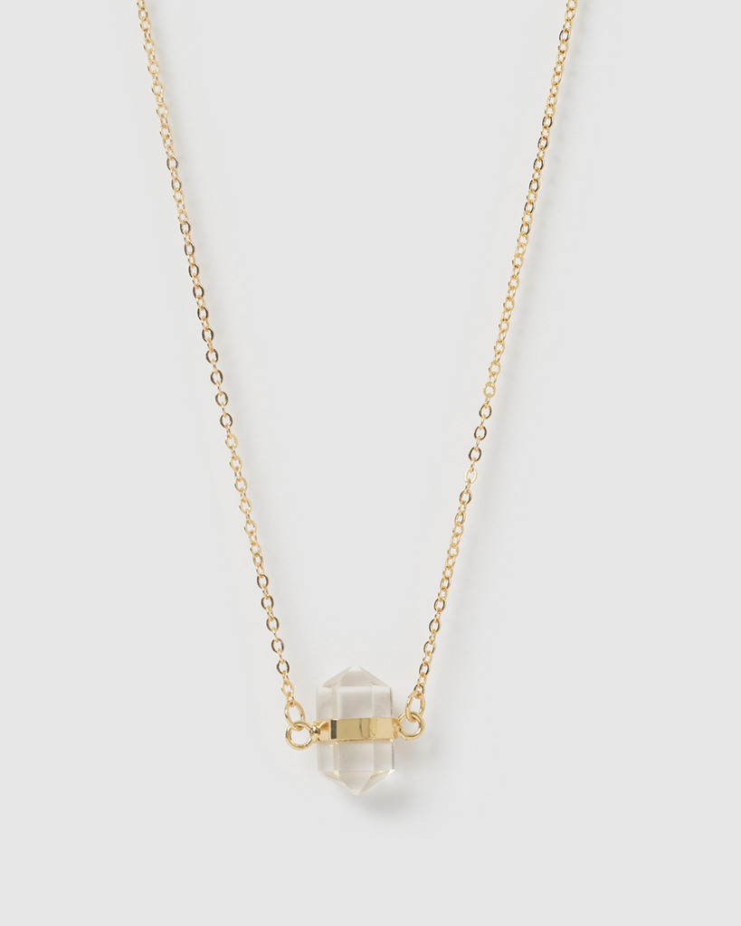 Miz Casa & Co Mini Avery Necklace Clear Quartz