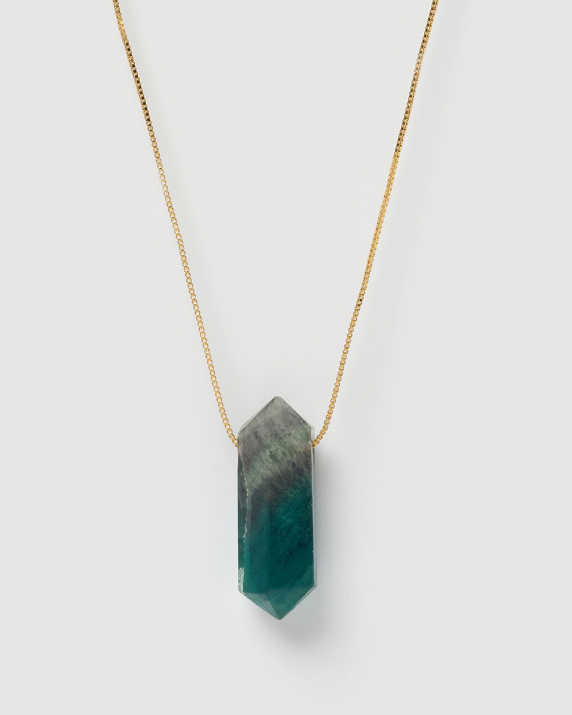 Miz Casa & Co Mini Willa Necklace Rainbow Fluroite