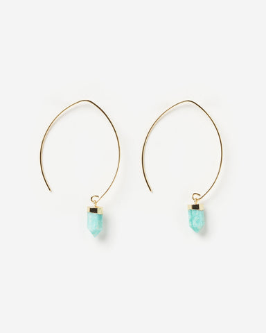 Miz Casa & Co Grace Stud Earrings Turquoise