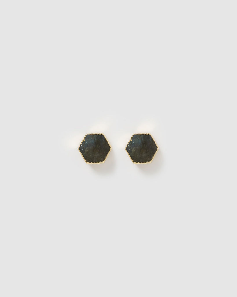 Miz Casa & Co Leila Stud Earrings Labradorite