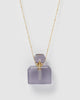Miz Casa & Co Zella Necklace Perfume Bottle Purple Gold