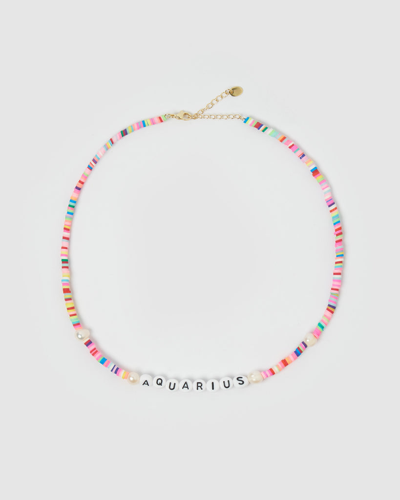 Miz Casa & Co Aquarius Star Sign Necklace Multi
